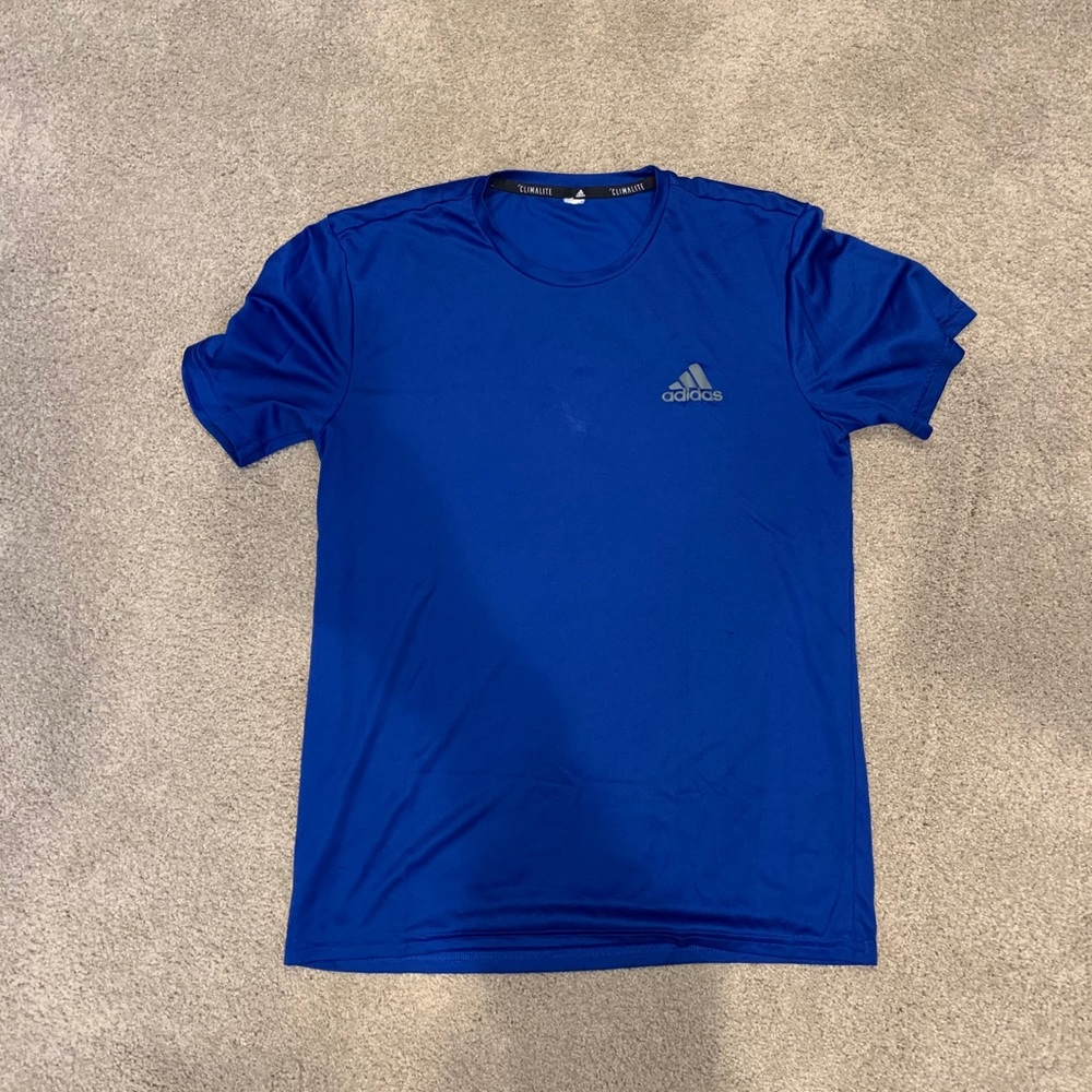 Blue Adidas Climate Cool Tee - Picture 2 of 2